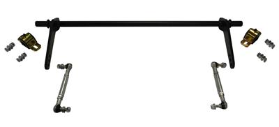Ridetech Sway Bar, MUSCLEbar, Solid, Steel, Black Powdercoated, Rear, 1 in. Diameter, Chevy, GMC - 11339102