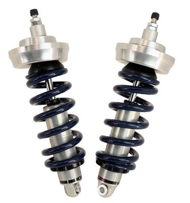 Ridetech Coilover Kit, HQ, Front, Monotube, Aluminum, Clear Anodized, 850 lbs./in., Blue - 11373510