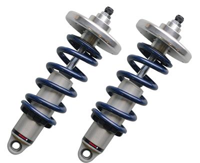 Ridetech Coilover Shocks, HQ Series, Front, Monotube, Aluminum Clear Anodized, Springs, Ford - 12103510