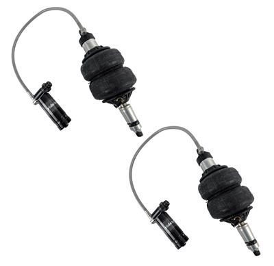 Ridetech Shocks, TQ Series ShockWave Air Shocks, Adjustable, Monotube, Front, Ford, Pair - 12283011