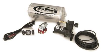 Ridetech Air Compressor, Suspension, RidePro Series, 12 V DC, 150 psi., 2-Way, 19.6 Amps, Kit - 30142000