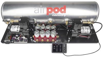 Ridetech Suspension Control System, AirPod, RidePro E5, 5-Gallon Tank, Dual Compressor, 3/8 in. Big - 30514700