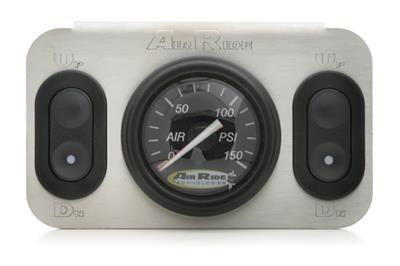 Ridetech Control Panel, Dual Paddle Switch Type, Pressure Gauge, Each - 31192500