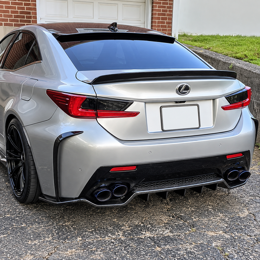 Carbon Fiber CT Style Rear Diffuser With Rear Canards for Lexus RC F