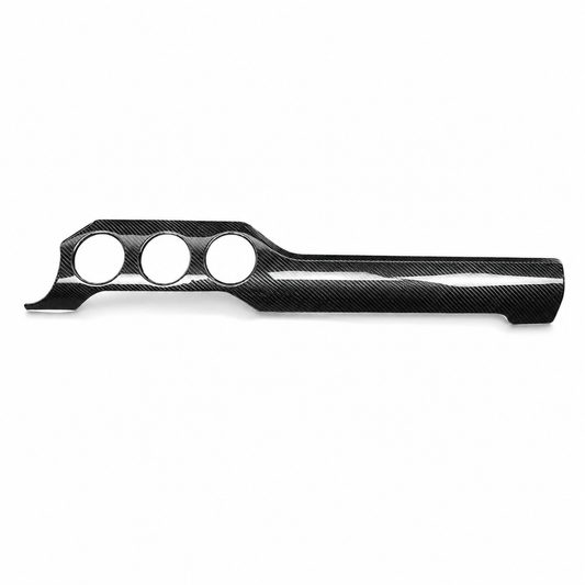 Dry Carbon Fiber Dashboard Center Trim Cover For Ford Mustang