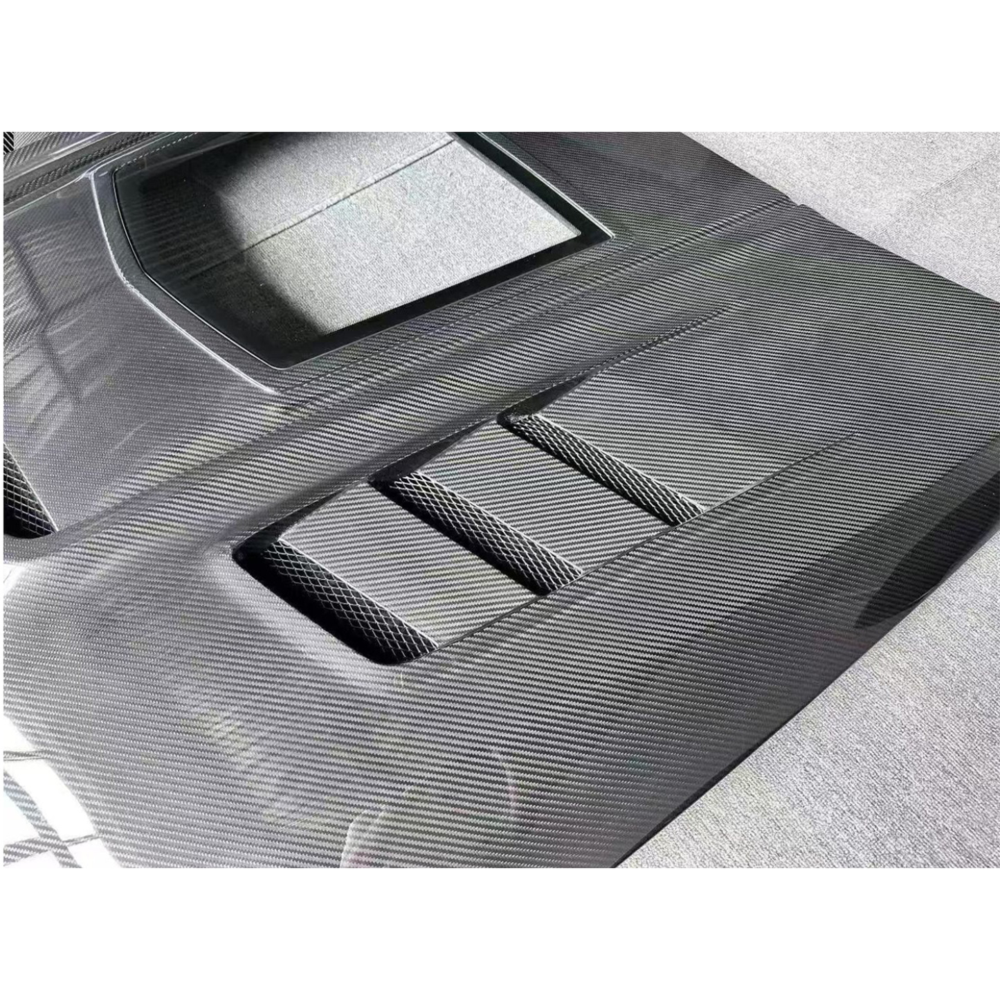Carbon Fiber Engine Hood Bonnet Transparent Window for BMW F90 M5 G30 5 Series