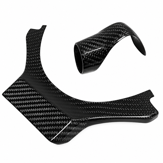 Carbon Fiber Steering Wheel Trim Gear Shift Knob Cover for Lexus RC NX RX F Sport
