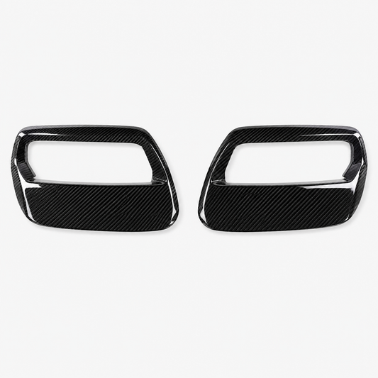 Dry Carbon Fiber Front Hood Air Vent Trim Cover for Ford Mustang