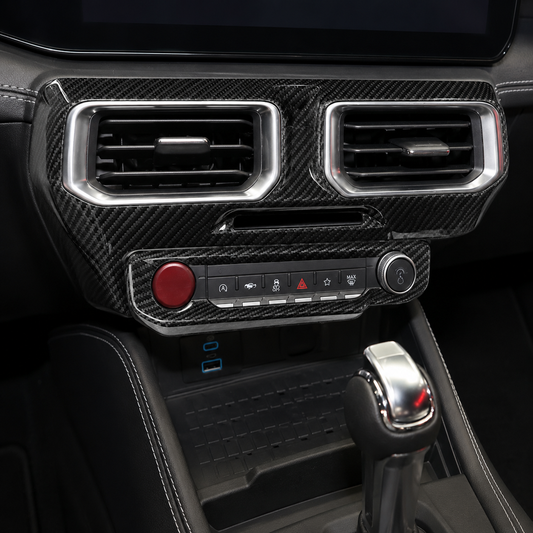 Dry Carbon Fiber Center Air Vent Trim Cover for Ford Mustang S650