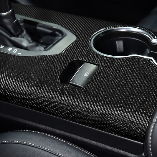 Dry Carbon Fiber Center Console Trim for Ford Mustang