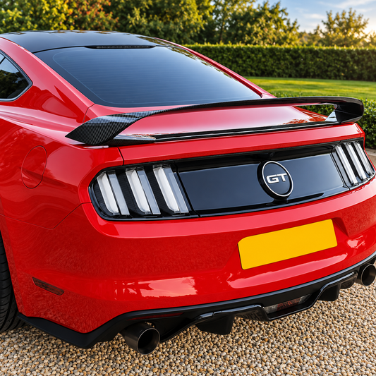 GT350R Style Carbon Fiber Rear Trunk Spoiler Wing for Ford Mustang