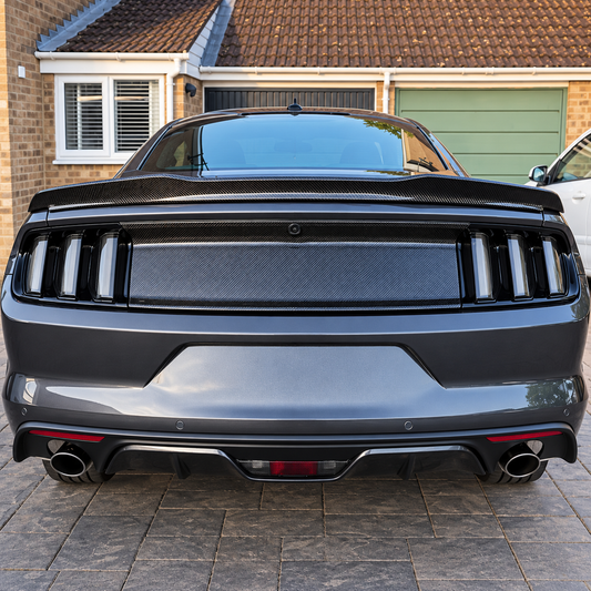 H Style Carbon Fiber Rear Trunk Spoiler for Ford Mustang