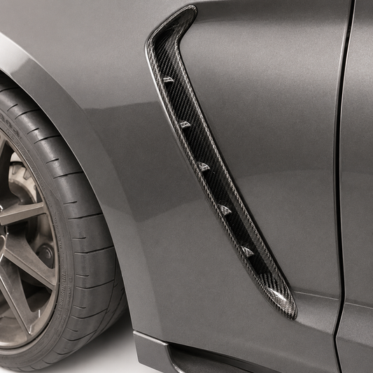 Dry Carbon Fiber Side Fender Air Vent Trim for Ford Mustang Shelby GT350
