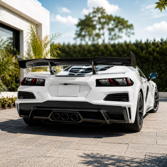 Bull Boost Performance ZR1 Style Dry Carbon Fiber Rear Wing for Chevrolet Corvette C8 Z06