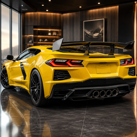 Bull Boost Performance ZR1 Style Dry Carbon Fiber Rear Wing for Chevrolet Corvette C8 Z06 - View 2