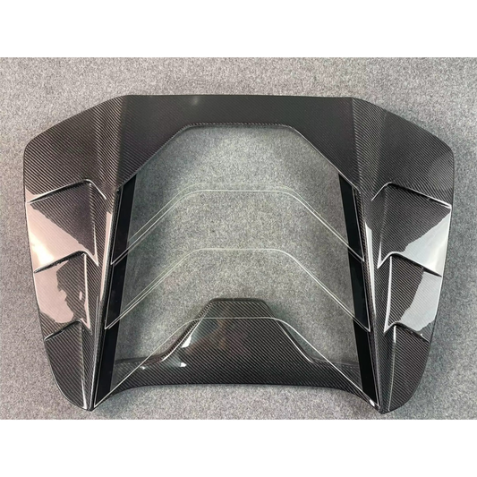 Carbon Fiber Rear Transparent Engine Cover V2 for Ferrari 488