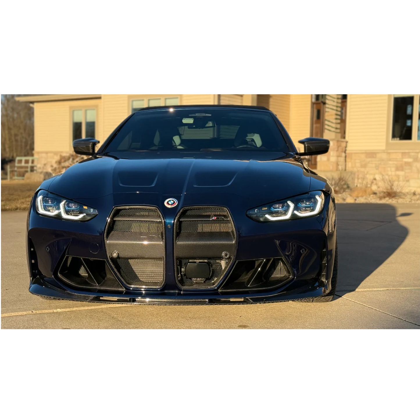 3D Style Dry Carbon Fiber Front Lip (OEM Mount) for BMW G80 M3 G82 G83 M4