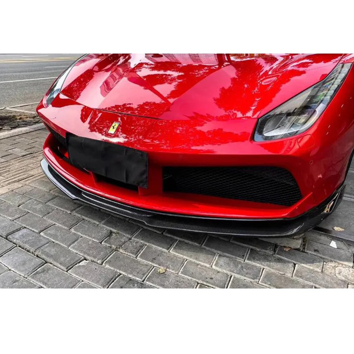 Carbon Fiber Front Bumper Splitter Lip for Ferrari 488 GTB
