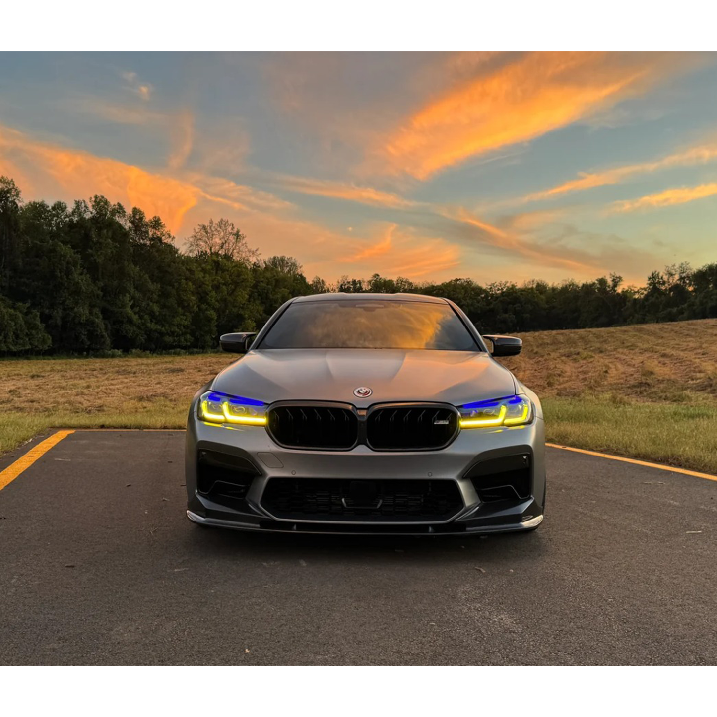 3D Carbon Fiber Front Splitter Lip (1-Piece) for BMW F90 M5 G30 LCI