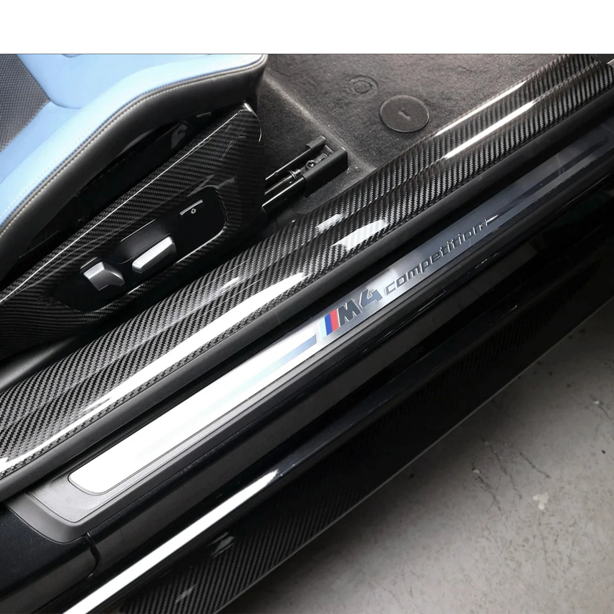STRATEC SYSTEMS Carbon Fiber Door Sill Covers for BMW G87 M2 G42 2 Series