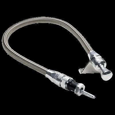 ATI Performance Products Transmission Fluid Dipstick, Lokar® Friewall Mount Dipstick, Locking, 29.0 - 406493