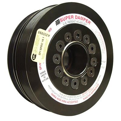ATI Performance Products Harmonic Balancer, Super Damper, Internal Balance, Steel, Black, Chevy - 917345