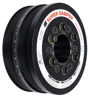 ATI Performance Products Harmonic Balancer, Super Damper, Internal Balance, Aluminum, Black, Ford - 918047