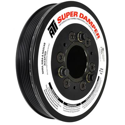 ATI Performance Products Harmonic Balancer, Serpentine, Aluminum, Black Anodized, Internal Balance - 918644
