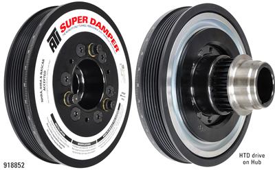ATI Performance Products Harmonic Balancer, Super Damper, Internal Balance, Aluminum/Steel, Black - 918852