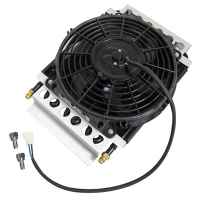 ATI Performance Products Oil Cooler, 10 in. Fan, -6 AN Male Fittings, Each - 925139