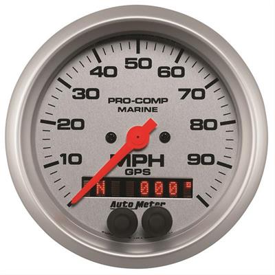 Auto Meter Marine Gauges, Pro-Comp Marine GPS Speedometer, 0-100 mph, 3 3/8 in. Diameter, Analog - 20063633