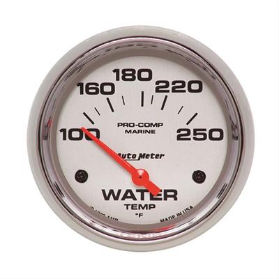 Auto Meter Marine Gauge, Pro-Comp Marine, Water Tempurature, 2 5/8 in., 100-250 degrees F, Short - 20076335