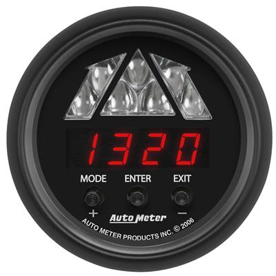 AutoMeter Gauges, Z-Series Digital Gauges, Tachometer, 0-16,000 rpm, 2 1/16 in., Black Face, Black - 2676