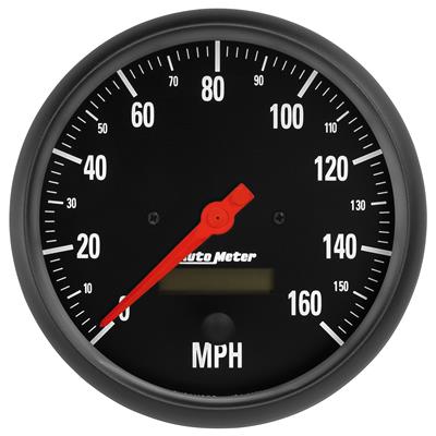 AutoMeter Gauge, Z-Series, Analog, Speedometer, 0-160 mph, 5 in. Diameter, Black Face, Each - 2685