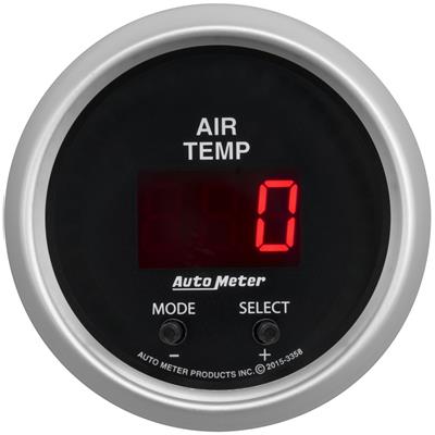 AutoMeter Gauge, Sport-Comp Digital, Temperature, 0-300 degrees F, 2 1/16 in. Diameter, Black Face - 3358
