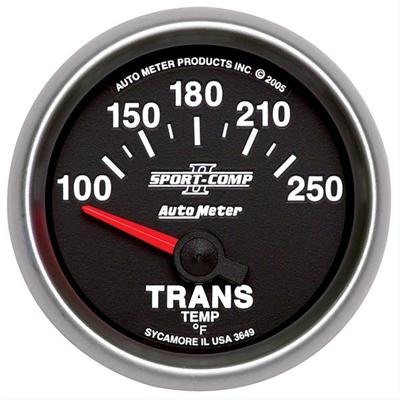 AutoMeter Gauge, Sport-Comp II, Transmission Temperature, 100-250 Degrees F, 2 1/16 in., Analog - 3649
