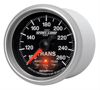 AutoMeter Gauge, Sport-Comp II Pro-Control, Transmission Temp., 100-260 Degrees F, 2 1/16 in. - 3658