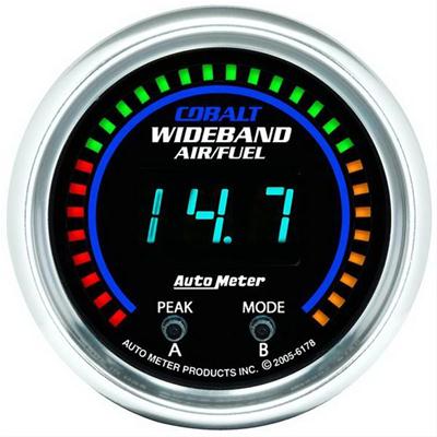 AutoMeter Gauge, Cobalt, Air/Fuel Ratio, Pro, 0-5 Ohm Wideband, Lean-Rich, 2 1/16 in., Digital - 6178