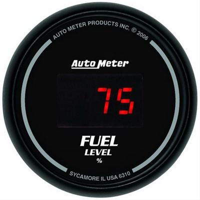 AutoMeter Gauge, Sport Comp, Fuel Level Percent, Empty/Full, 2 1/16 in., Digital, 0-280 ohm - 6310
