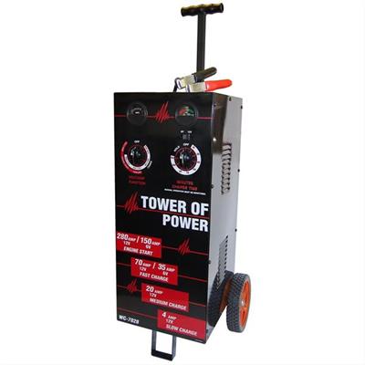 AutoMeter Battery Charger, Tower of Power, 6-12V, 4/30/70 AMP Rating, 280 AMP 12V Engine - WC7028