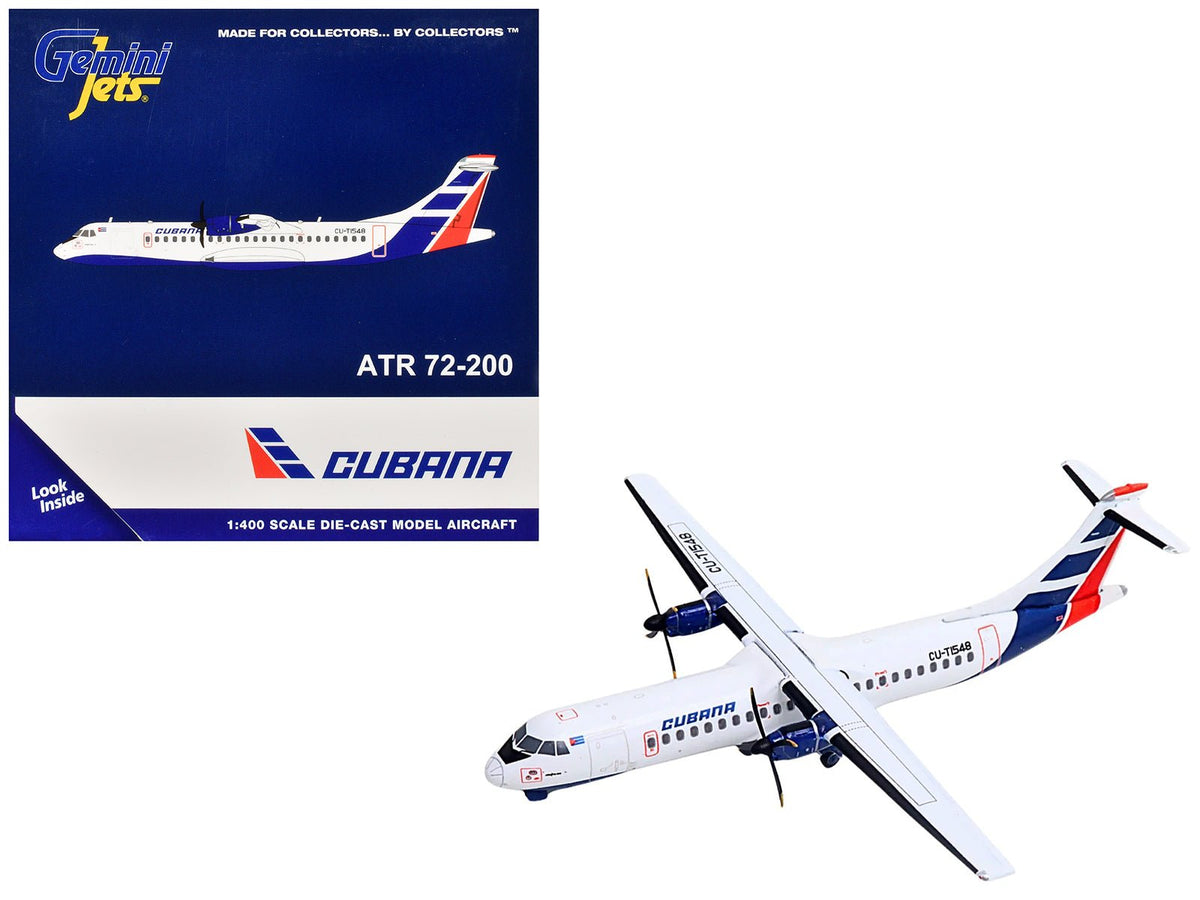 Rapid Vehicles ATR 72-200 Commercial Aircraft "Cubana Airlines" (CU-T1548) White with Red and...