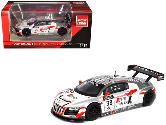 Rapid Vehicles Audi R8 LMS #38 Marchy Lee "Macau GT Cup" (2013) 1/64 Diecast Model Car by Pop...