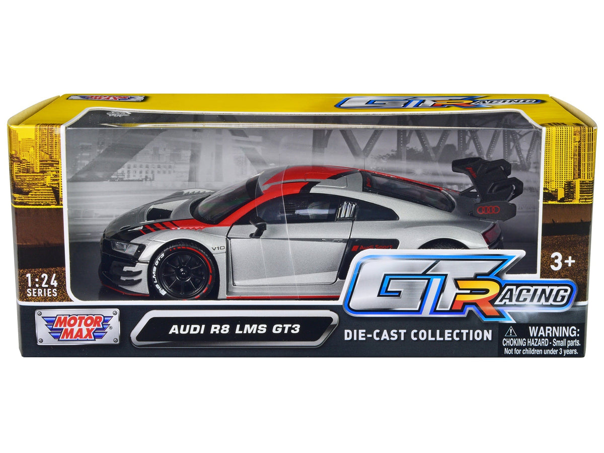 Rapid Vehicles Audi R8 LMS GT3 Silver Metallic with Graphics "GT Racing" Series 1/24 Diecast...