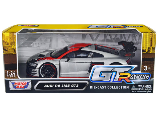 Rapid Vehicles Audi R8 LMS GT3 Silver Metallic with Graphics "GT Racing" Series 1/24 Diecast...