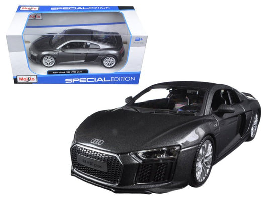 Rapid Vehicles Audi R8 V10 Plus Gray Metallic "Special Edition" 1/24 Diecast Model Car by Maisto ...