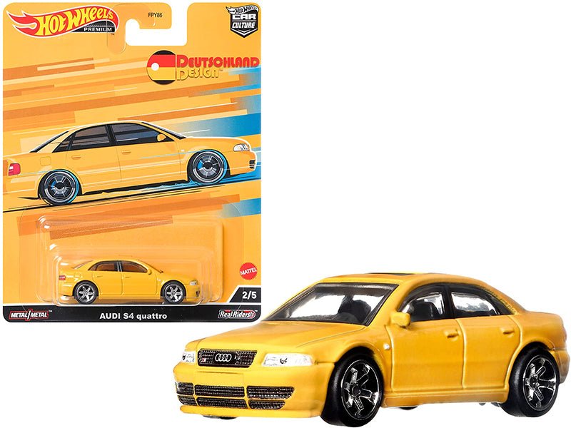 Rapid Vehicles Audi S4 Quattro with Sunroof Yellow "Deutschland Design" Series Diecast Model Car...
