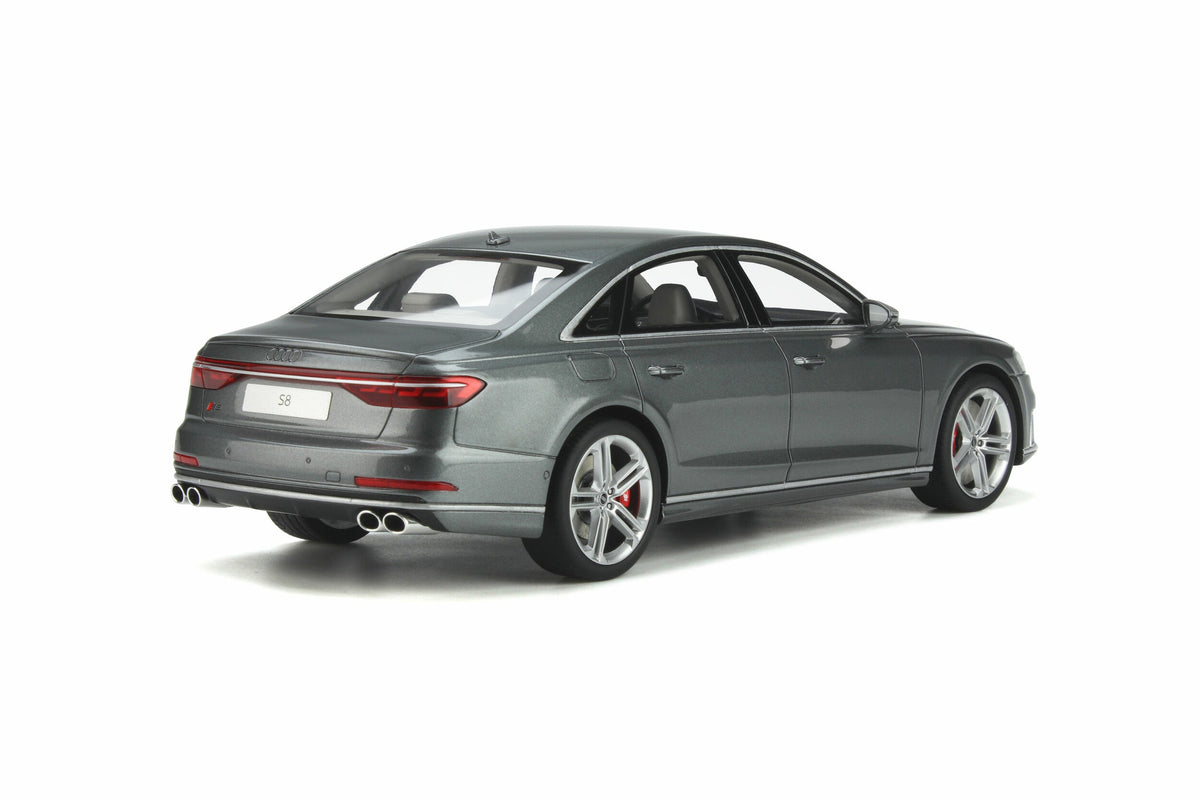 STM Diecast GT Spirit 2020 Audi S8 (D5) Sedan Daytona Grey Metallic 1:18 - View 2