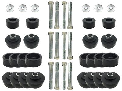 Auto Pro USA, INC Body Mount Bushings, Rubber, Black, Chevy, Kit - BM1003KIT
