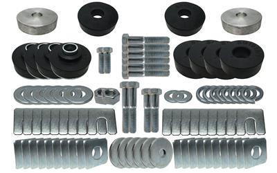 Auto Pro USA, INC Body Mount Bushings, Rubber, Black, Chevy, Kit - BM1016