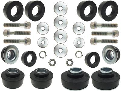 Auto Pro USA, INC Body Mount Bushings, Rubber, Black, Chevy, Pontiac, Kit - BM1018KIT